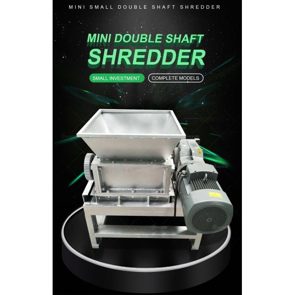 PS Shredding Material Suny Mini Polyurethane Foam Cloth Double Shaft Shredder Machine