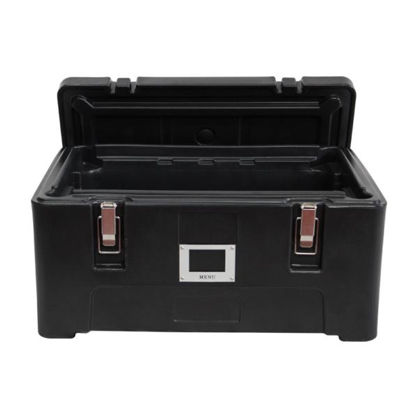 Large Capacity Insulated Food Transport Box LLDPE Black Catering Tray Carrier 30L