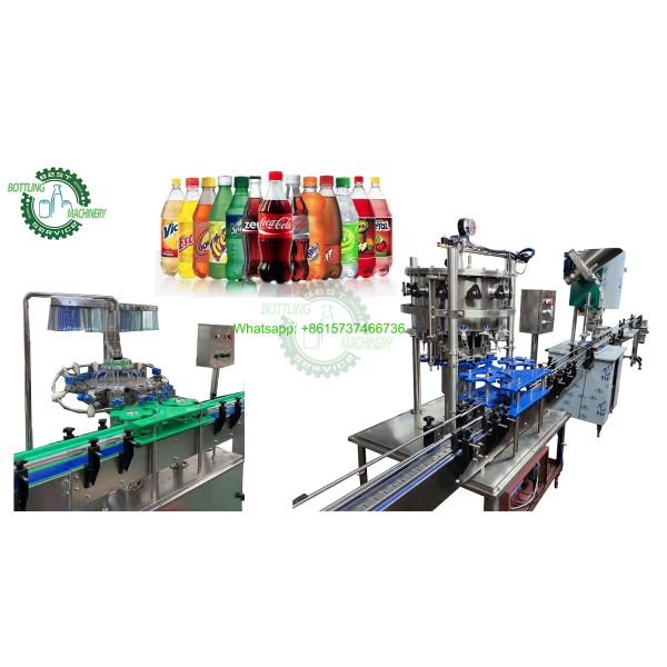 Stainless Steel Linear 550ml 1L PET Plastic Bottle Sparkling Wine Bubble Water Balance Pressure Carbonated Bottling Machine