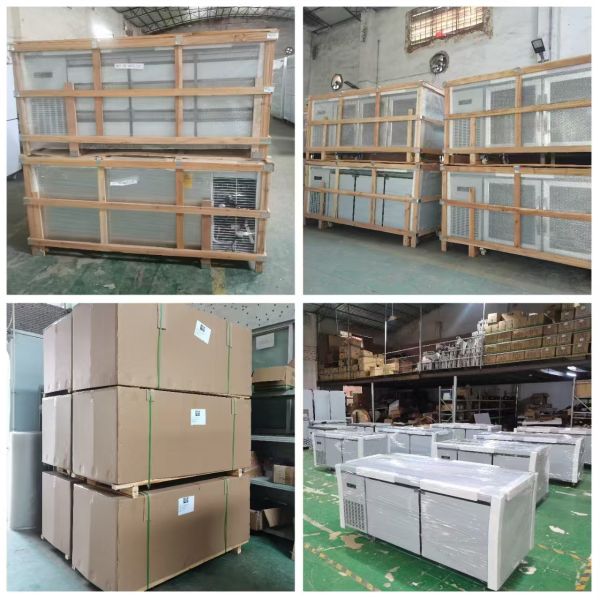 1.8M Salad Worktable 3 Doors Undercounter Refrigerated Pizza Prep Table with Top Display