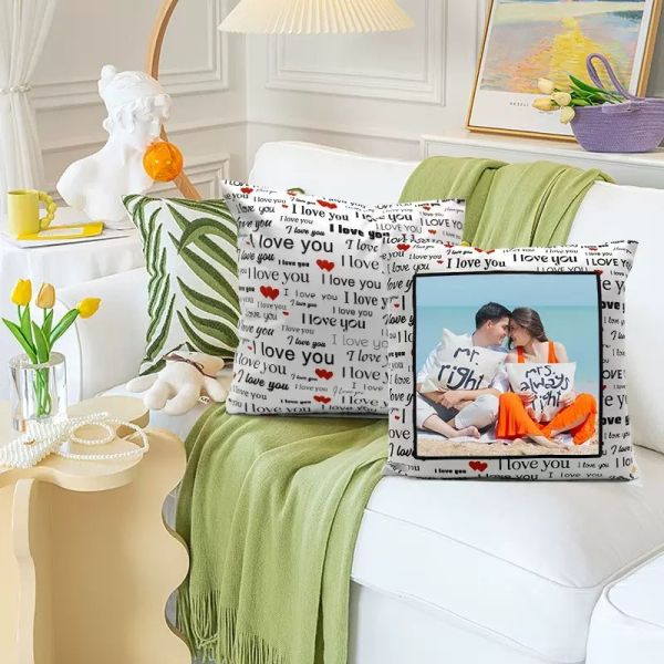 I Love You Pillow Cases sublimation pillow for Valentine's Gift