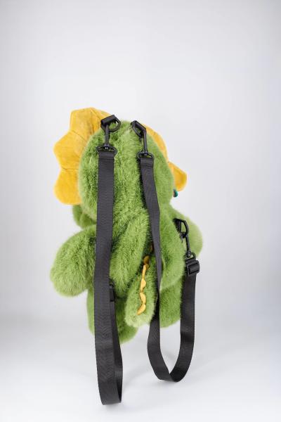 OEM ODM Plush Backpack Dinosaur Image With Adjustable Shoulder Strap