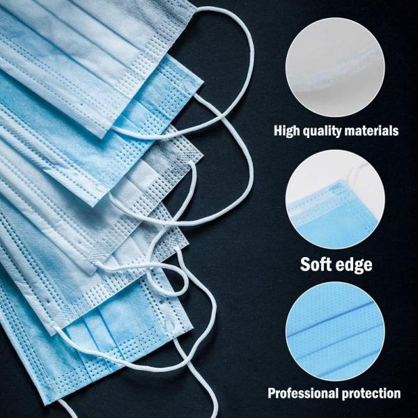 Nonwoven 3 Ply Surgical Face Mask , Earloop Or Tie On Surgical Mask OEM Available