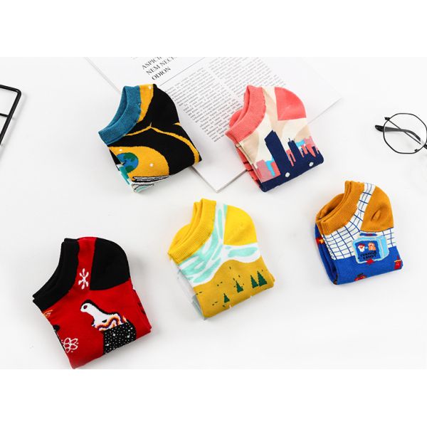 Premium Men Custom Made Sports Socks ,  Ankle Knitted Printed Sports Socks, Leisure Socks