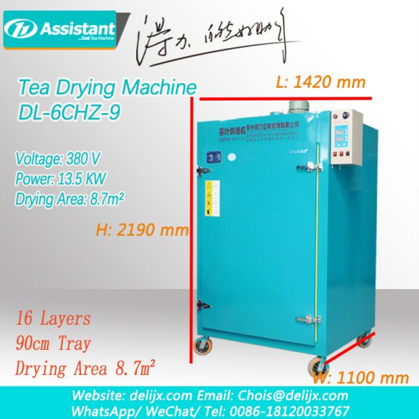 DL-6CHZ-9 Electric Heating Tea Leaves Drying Cabinet Machine for Round Rotary Tea Baking