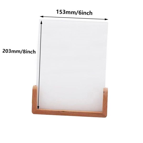 U Shaped Acrylic Sublimation Led Photo Frame With Wooden Base Photo Printing Picture Frame Blanks