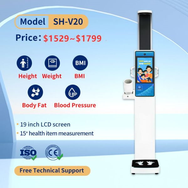 Pharmacy Blood Pressure Kiosk Composition Analyser Scan Machine Body Analyzer Fat Measurement