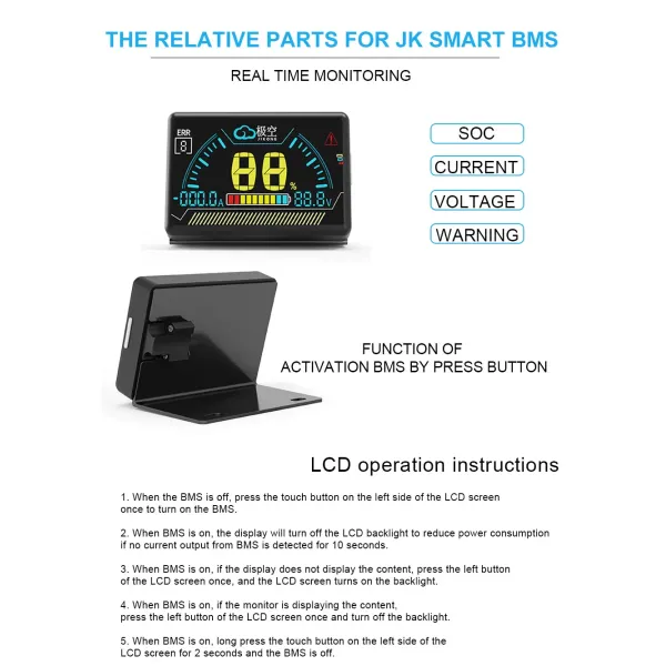 Jikong BMS 2.3 Inch Screen Display for Jikong All BMS