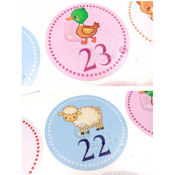 Self Adhesive Peel Off PVC Label Sticker Arabic Number Temporary Stickers