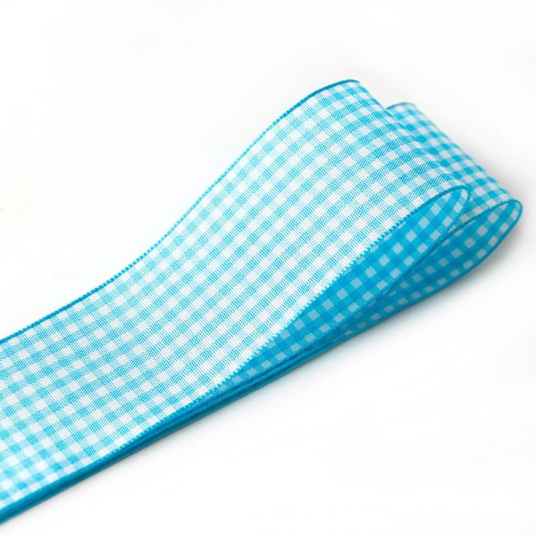 Polyester Gingham Ribbon 38mm Wide Plaid Ribbon for Gift Wrapping Hair Bows and Craft