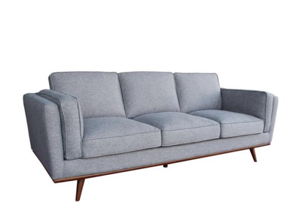 Arm Pillows Three Seater Fabric Sofa Plinth Chestnut 3 Seater Sofa Grey Fabric
