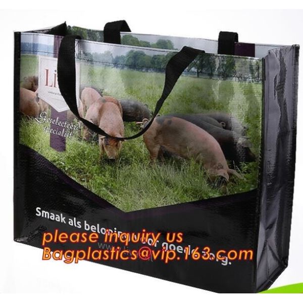 Wholesale eco reusable pp woven shopping bag with logo design,100% recyclable Ecological large capacity Durable fabric