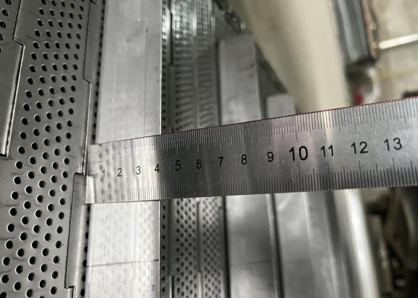 Perforated Wire Mesh Chain Plate Conveyor Belt Metal 304 / 316 Stainless Steel