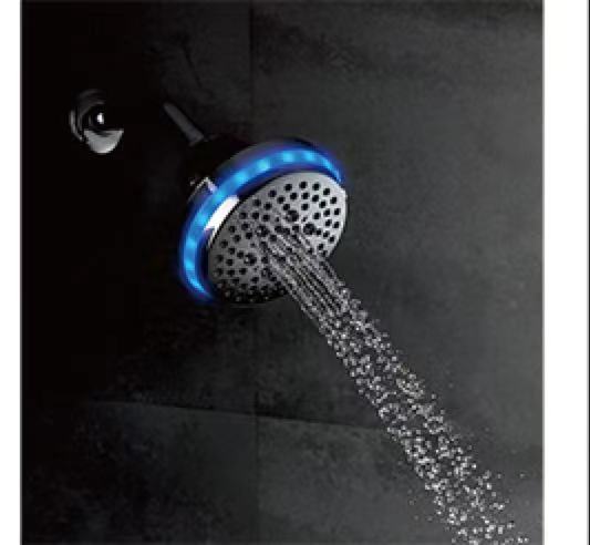 Experience a Luxurious Shower with Bathroom LED Sensor Shower Head in Chromed ABS