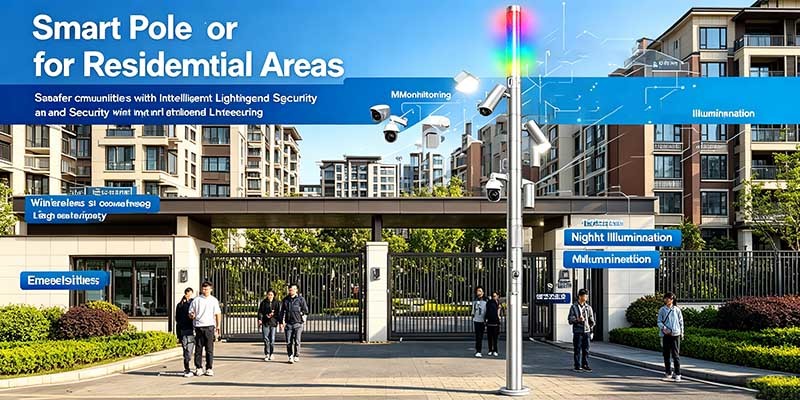 Modular Smart Pole BS‑15 | All‑in‑One IoT Smart City Street Light With Camera, WiFi & Emergency Call