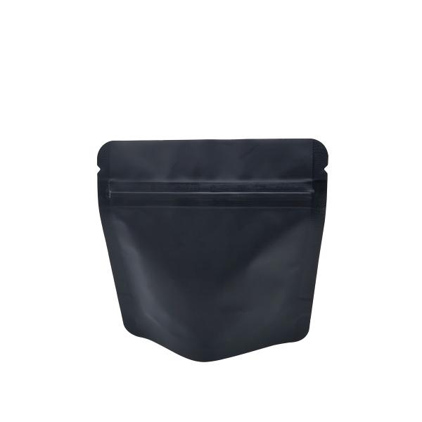 1.0g 3.5g 7.0g 14g 28g 13mil Clear Front Aluminum Foil Matte Black Back Stand Up Smell Proof Bags for Weed with Ziplock
