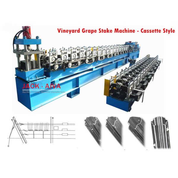 Grape Stake Roll Forming Machine 11kw Vineyard Post Roll Forming Machine 12m/min