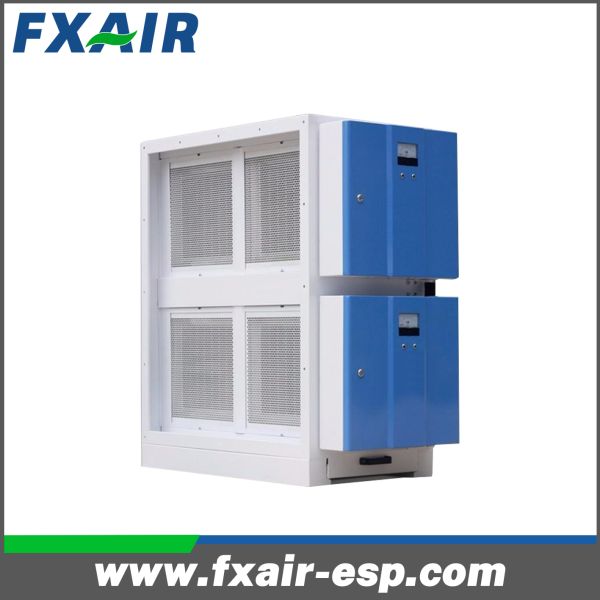 Food Processing Oil Fume Purifier ESP Smoke Eliminator Machine 98% Commercial Kitchen Oil Mist Collector Electrostatic Precipitator High Efficiency ESP Filter for Hotel Kitchen Grease