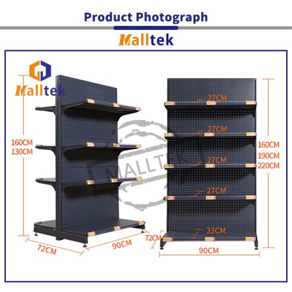 Металлический магазин Супермаркет Гондаль Шелфы Элегантный внешний вид для демонстрации продукта