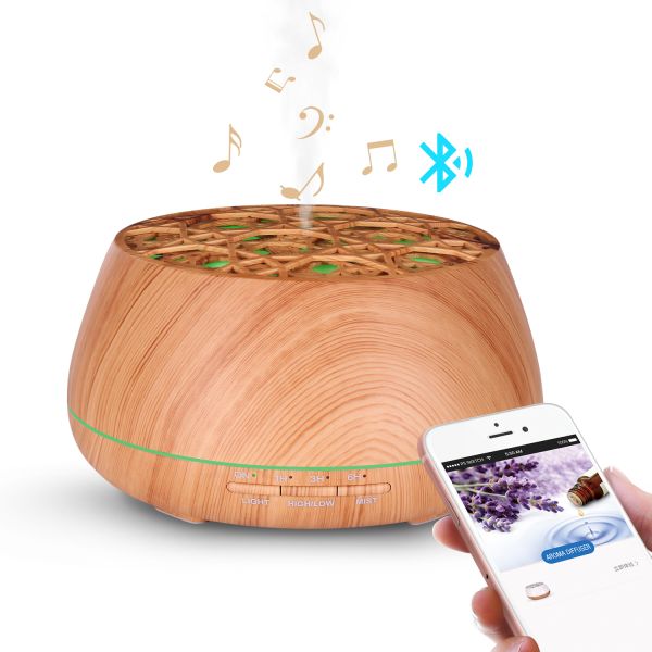 APP Control WIFI Smart 400ml Ultrasonic Electric Air Humidifier Aroma Diffuser Essential Oil Diffuser Support Alexa for Home Use