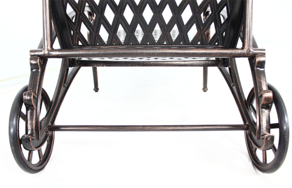 Outdoor Sun Lounger Furniture Cast Aluminum Chaise Lounger