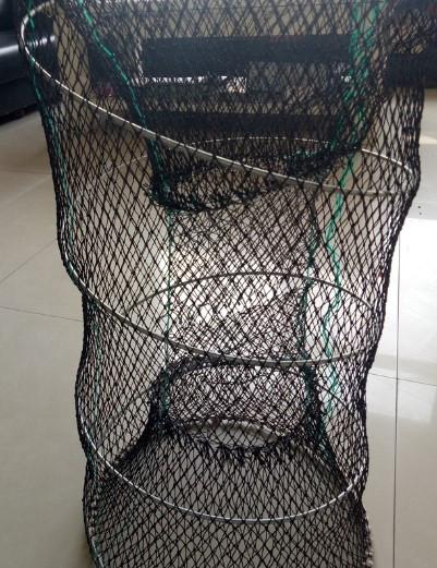 Fish Crawdad Lobster Pot Trap Foldable Type Monofilament Style