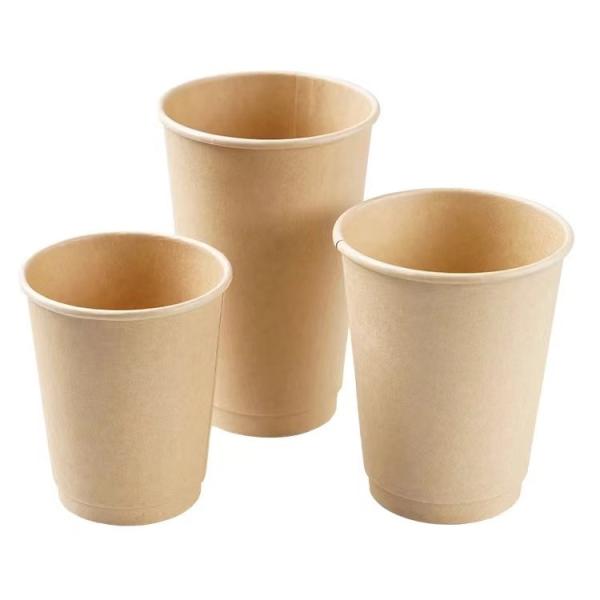 8oz PE/PLA Film Compostable Double Wall Cups Paper Tableware Durable