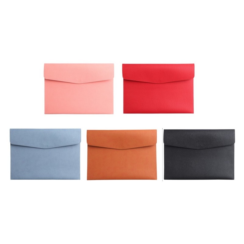 Waterproof Business A4 Document Bag Textured PU Leather File Folder Custom