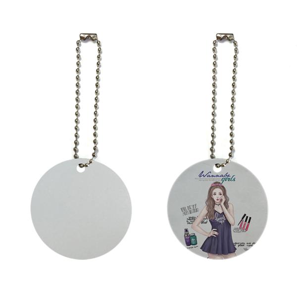 Blanc aluminium sublimation étiquette de chien blancs d'impression à double face nom d'animal de compagnie étiquettes pendentif ornement