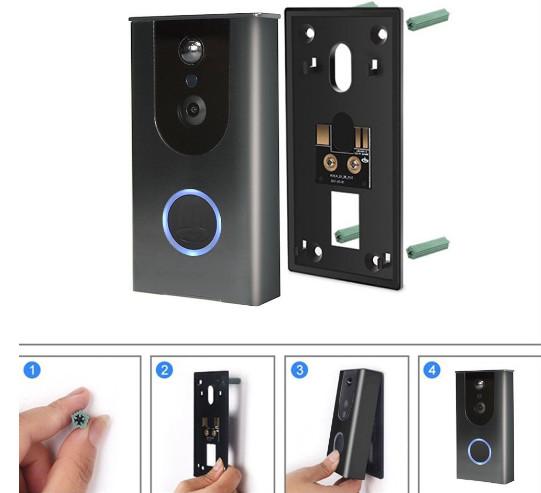 Wireless Doorbells Kit Cinbos Wireless Doorbell for Home LED Light with 1 Receiver and 2 Remote Push Buttons Waterproof