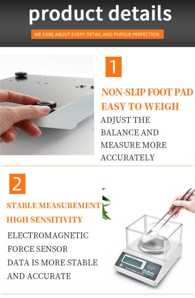 Balance de précision LCD 0,001g pour bijoux, or, grammes, balance de cuisine personnalisable, plastique ABS et acier inoxydable