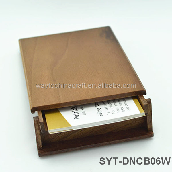 High End Maple Wood Business Card Holder for Business Gift