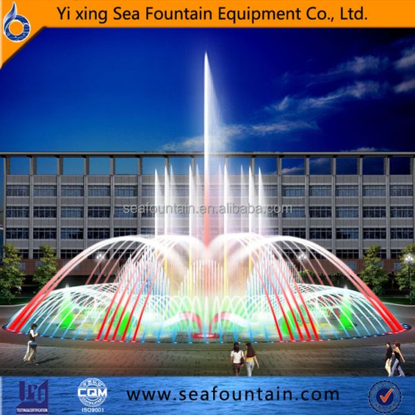 Parque público personalizado para crear fuente de agua musical