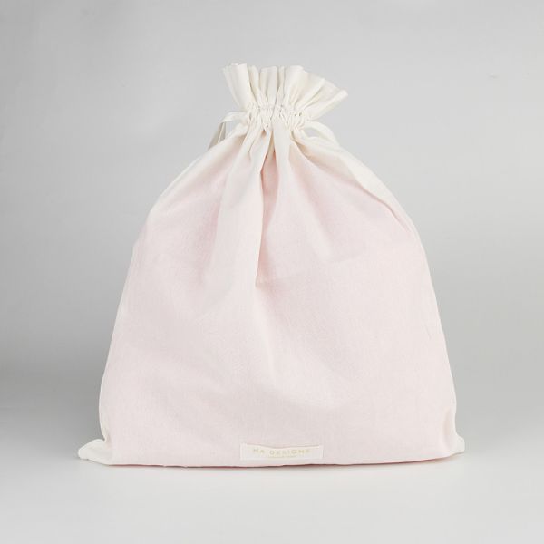 Мешок сумки Drawstring нестандартной конструкции косметический упаковывая с ярлыком ткани