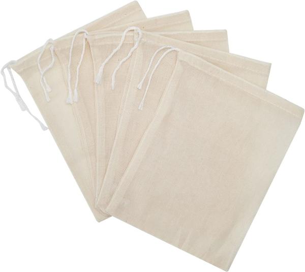 Sacos de cordão de pouco peso do algodão da polegada 5x7 para fontes da casa do casamento do partido