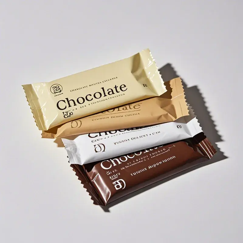 Custom Printed Plastic Bags Middle Seal Flat Mini Candy Sachet Biscuit Chocolate Food Packaging Edibles Storage Pouch