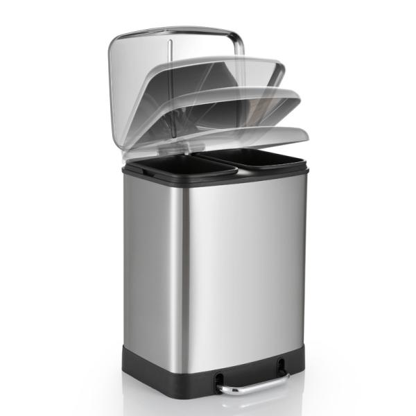 24 Liter Rectangular Stainless Steel Trash Can Used Ln Office, Living Room, Shop, Etc