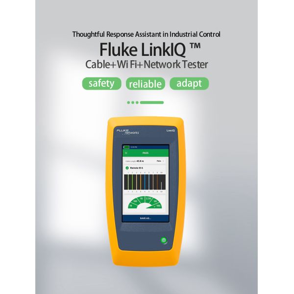 Fluke LinkIQ Cable and Network Tester with 10GBASE-T Performance PoE Verification and Wi-Fi 6E Analysis