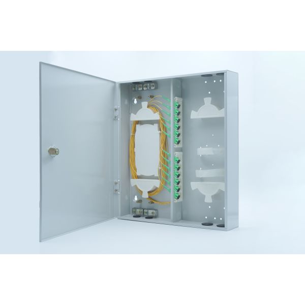 SC APC Fiber Termination Box Cold Rolled Steel 12 Ports 24c Wall Mount