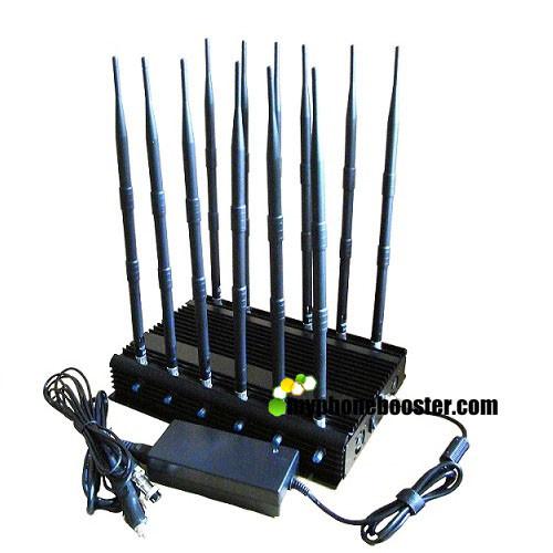 12 Antennas 30W High Power Prison/Jail Lojack Cellphone Signal Jammer  Block GSM DCS 3G 4G LTE Wifi 5.8G Lojack 315 433