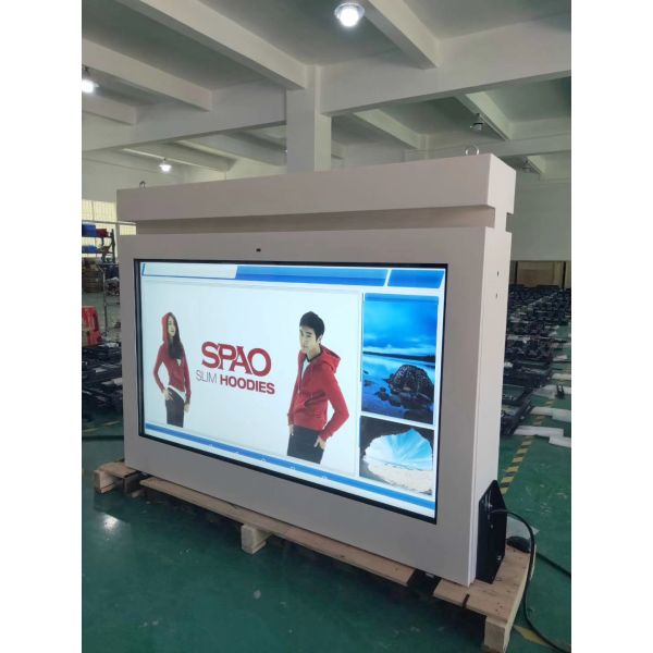 Ultra Slim 4K FHD Outdoor Touch Screen Kiosk Floor Standing 65 Inch LCD Display