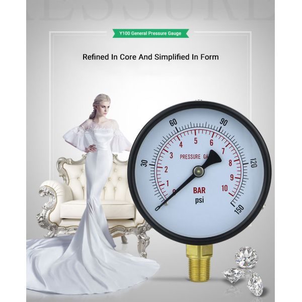 4 Inch Panel Manometer Precision Pressure Gauge Hydraulic with Customized Support OEM