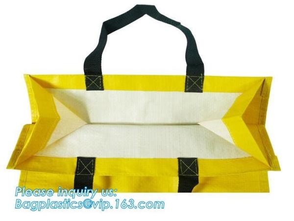 China pp woven check jumbo laundry shopping bag,Promotional logo printed cheap reusable black pp woven shopping custom b