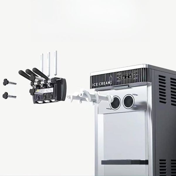 Automatic Italian Ice Cream Machine with Wooden Case and Milking Machine Spare Parts