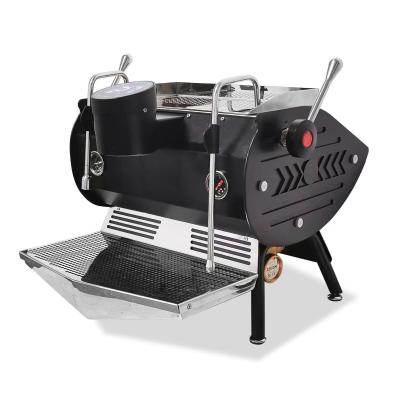 Máquina de café expresso comercial de duas caldeiras com capacidade de 6,0 litros e design semiautomático