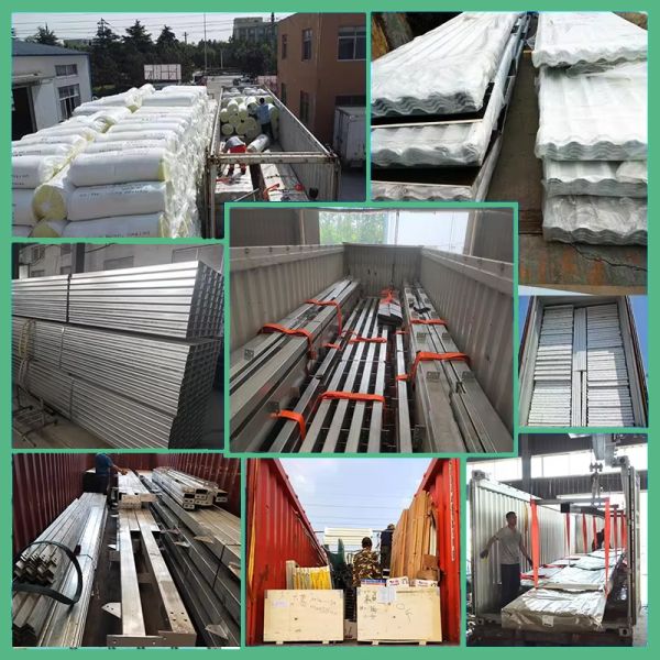 Prefab Metal Horse Barn Fire Resistant Long Lasting Steel Livestock Shed With Gable Roof