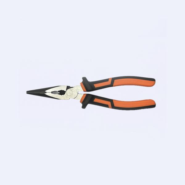 Black Orange Burnished 8 Inch Long Head Pliers Wire Hose Clamp Tool