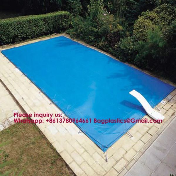Solar Pool Cover, Pool Bubble Cover, 600 Micron Pools Solar Blanket With Dual Heat-Locking Air Layer For Pools, Daytime Heat Absorption, Nighttime Heat Retention, Blue & Silver, Cuttable