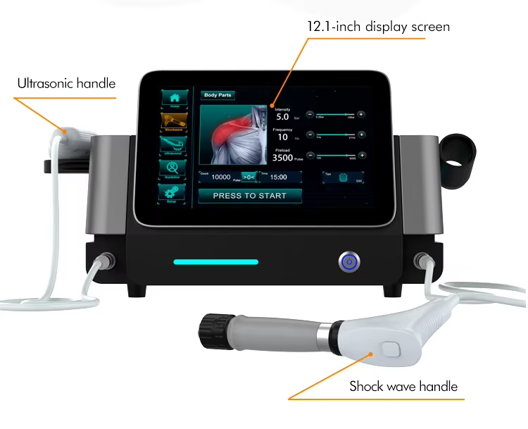 10 Bar Muscle Joint Pain Relief Ultrasound Ballistic Pneumatic Shockwave Therapy Device