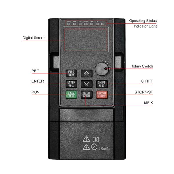 Custom 10 kW Three-Phase Variable Frequency Drive (VFD) 220V/380V for Motor Protection